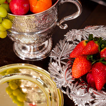 Load image into Gallery viewer, A Rare Antique Georgian Solid Silver Tazza Bowl with Cast Harvest Decorations - Charles Reily & George Storer 1835