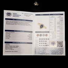 Load image into Gallery viewer, A Stunning 14K Gold Sapphire & Diamond Cluster Ring 1.06 Carat