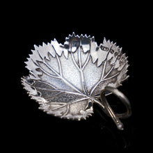 Load image into Gallery viewer, A Georgian Solid Silver Tea Caddy Spoon in Grape Leaf Form - Taylor & Perry 1834 - Artisan Antiques