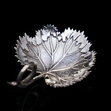 Load image into Gallery viewer, A Georgian Solid Silver Tea Caddy Spoon in Grape Leaf Form - Taylor & Perry 1834 - Artisan Antiques