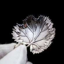 Load image into Gallery viewer, A Georgian Solid Silver Tea Caddy Spoon in Grape Leaf Form - Taylor & Perry 1834 - Artisan Antiques