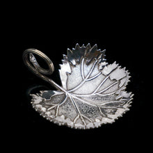 Load image into Gallery viewer, A Georgian Solid Silver Tea Caddy Spoon in Grape Leaf Form - Taylor & Perry 1834 - Artisan Antiques