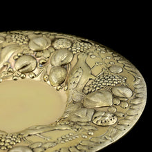 Load image into Gallery viewer, A Magnificent Georgian Pair of Solid Silver Gilt Charger/Platter Dishes (1kg+) - George Burrows 1824