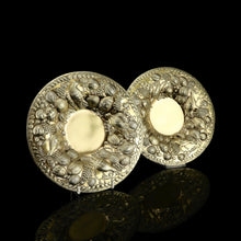 Load image into Gallery viewer, A Magnificent Georgian Pair of Solid Silver Gilt Charger/Platter Dishes (1kg+) - George Burrows 1824