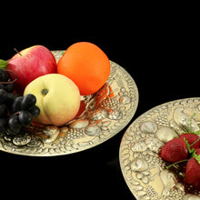 Load image into Gallery viewer, A Magnificent Georgian Pair of Solid Silver Gilt Charger/Platter Dishes (1kg+) - George Burrows 1824