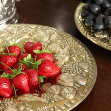 Load image into Gallery viewer, A Magnificent Georgian Pair of Solid Silver Gilt Charger/Platter Dishes (1kg+) - George Burrows 1824