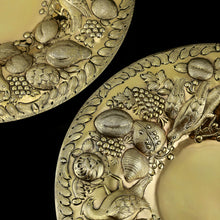 Load image into Gallery viewer, A Magnificent Georgian Pair of Solid Silver Gilt Charger/Platter Dishes (1kg+) - George Burrows 1824