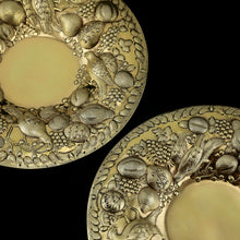 Load image into Gallery viewer, A Magnificent Georgian Pair of Solid Silver Gilt Charger/Platter Dishes (1kg+) - George Burrows 1824