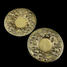 Load image into Gallery viewer, A Magnificent Georgian Pair of Solid Silver Gilt Charger/Platter Dishes (1kg+) - George Burrows 1824