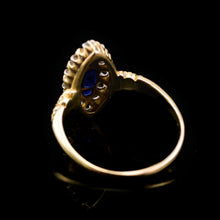 Load image into Gallery viewer, A Marvellous Victorian 18K Gold Sapphire & Diamond Navette Ring