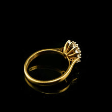 Load image into Gallery viewer, A Stunning Vintage 18K Gold Opal & Diamond Cluster Ring