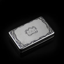 Load image into Gallery viewer, Antique Imperial Russian Silver Niello Snuff Box Naval Ship Battle Scene - T.Botkov 1855