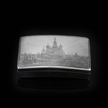 Load image into Gallery viewer, Antique Imperial Russian Silver Niello Snuff Box Kremlin Scene - Vasili Semenov 1863