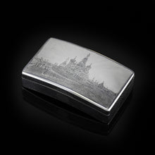 Load image into Gallery viewer, Antique Imperial Russian Silver Niello Snuff Box Kremlin Scene - Vasili Semenov 1863