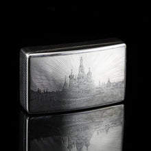 Load image into Gallery viewer, Antique Imperial Russian Silver Niello Snuff Box Kremlin Scene - Vasili Semenov 1863