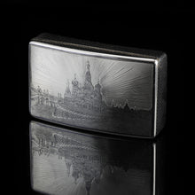 Load image into Gallery viewer, Antique Imperial Russian Silver Niello Snuff Box Kremlin Scene - Vasili Semenov 1863
