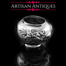 Load image into Gallery viewer, Antique Solid Silver Japanese Condiment Pot/Bowl - Meiji c.1900