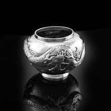 Load image into Gallery viewer, Antique Solid Silver Japanese Condiment Pot/Bowl - Meiji c.1900