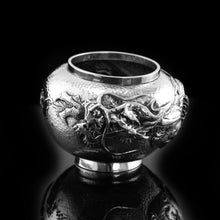 Load image into Gallery viewer, Antique Solid Silver Japanese Condiment Pot/Bowl - Meiji c.1900