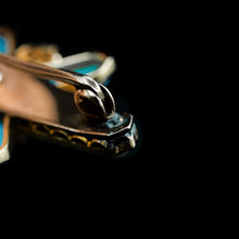 Load image into Gallery viewer, Stunning Antique Victorian 14K Gold Turquoise, Pearl & Diamond Brooch