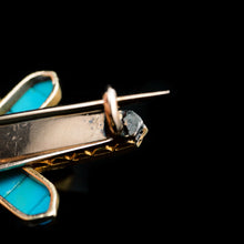 Load image into Gallery viewer, Stunning Antique Victorian 14K Gold Turquoise, Pearl & Diamond Brooch