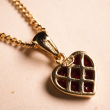 Load image into Gallery viewer, A Vintage Ruby & Diamond 18K Gold Heart Shaped Necklace