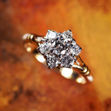 Load image into Gallery viewer, A Brilliant 18K Gold & Diamond Cluster/Flower Ring