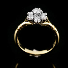 Load image into Gallery viewer, A Brilliant 18K Gold & Diamond Cluster/Flower Ring