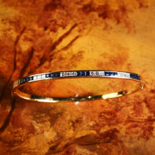 Load image into Gallery viewer, A Stylish 18K Gold Sapphire and Diamond Bangle/Bracelet