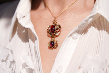 Load image into Gallery viewer, Magnificent Antique Victorian 18ct Gold Garnet Cabochon Necklace - c.1840