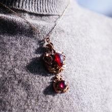 Load image into Gallery viewer, Magnificent Antique Victorian 18ct Gold Garnet Cabochon Necklace - c.1840
