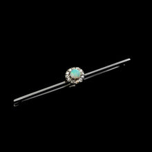 Load image into Gallery viewer, Antique 18K White Gold Opal & Diamond Cluster Pin Brooch - c.1910