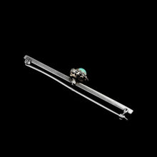 Load image into Gallery viewer, Antique 18K White Gold Opal & Diamond Cluster Pin Brooch - c.1910