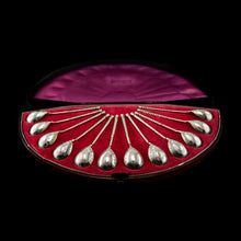 Load image into Gallery viewer, Antique Imperial Russian Solid Silver Spoons, Parcel Gilt - Moscow c.1890