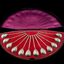 Load image into Gallery viewer, Antique Imperial Russian Solid Silver Spoons, Parcel Gilt - Moscow c.1890