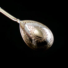 Load image into Gallery viewer, Antique Imperial Russian Solid Silver Spoons, Parcel Gilt - Moscow c.1890