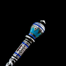 Load image into Gallery viewer, Antique Imperial Russian Solid Silver Plique a Jour Champleve Enamel Spoon - c.1890