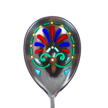 Load image into Gallery viewer, Antique Imperial Russian Solid Silver Plique a Jour Champleve Enamel Spoon - c.1890