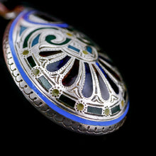 Load image into Gallery viewer, Antique Imperial Russian Solid Silver Plique a Jour Champleve Enamel Spoon - c.1890