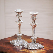 Load image into Gallery viewer, A Marvellous Pair of Sterling Silver Georgian Candlesticks - Henry Wilkinson & Co 1837 - Artisan Antiques