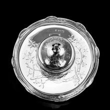 Load image into Gallery viewer, Antique Victorian Solid Silver Inkstand/Inkwell Aesthetic Movement Design - Martin Hall & Co. 1877
