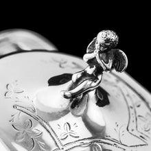 Load image into Gallery viewer, Antique Victorian Solid Silver Inkstand/Inkwell Aesthetic Movement Design - Martin Hall & Co. 1877