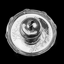 Load image into Gallery viewer, Antique Victorian Solid Silver Inkstand/Inkwell Aesthetic Movement Design - Martin Hall & Co. 1877