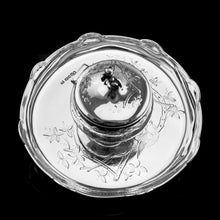 Load image into Gallery viewer, Antique Victorian Solid Silver Inkstand/Inkwell Aesthetic Movement Design - Martin Hall & Co. 1877