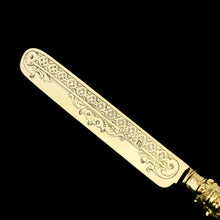 Load image into Gallery viewer, Antique Victorian Solid Silver Gilt Traveling/Christening Cutlery Set - Martin Hall & Co. 1872