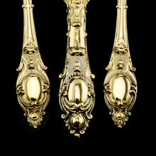 Load image into Gallery viewer, Antique Victorian Solid Silver Gilt Traveling/Christening Cutlery Set - Martin Hall & Co. 1872