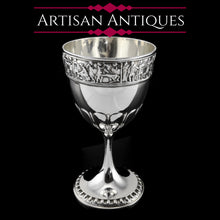 Load image into Gallery viewer, Antique Solid Silver Goblet/Cup with Roman Frieze - Elkington & Co 1902