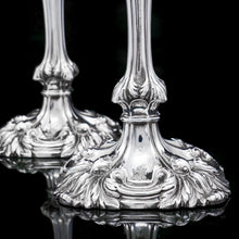 Load image into Gallery viewer, A Marvellous Pair of Sterling Silver Georgian Candlesticks - Henry Wilkinson & Co 1837 - Artisan Antiques