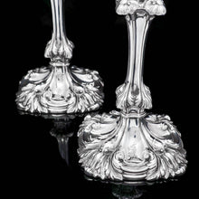 Load image into Gallery viewer, A Marvellous Pair of Sterling Silver Georgian Candlesticks - Henry Wilkinson & Co 1837 - Artisan Antiques