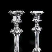 Load image into Gallery viewer, A Marvellous Pair of Sterling Silver Georgian Candlesticks - Henry Wilkinson & Co 1837 - Artisan Antiques
